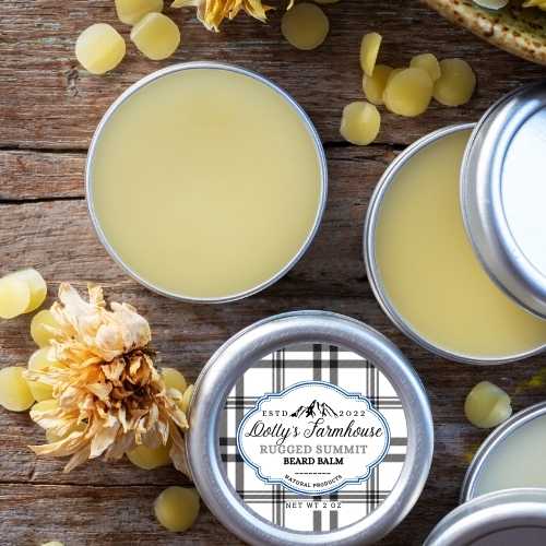 Beard Balm - Rugged Summit - All - Natural High - Quality Nourishing Beeswax Balm - Dotty's Farmhouse