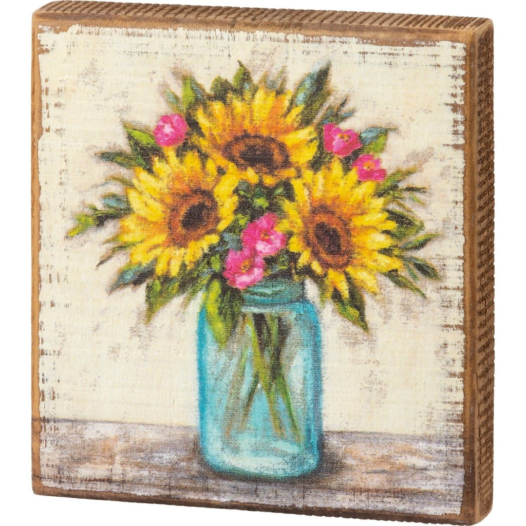 Block Sign - Sunflowers - Primitives by Kathy - Dotty's Farmhouse