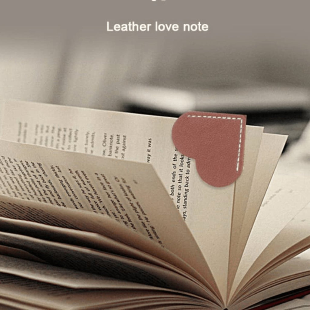 Book Mark - Vegan Leather Heart Bookmark - 4 Pack - Dotty's Farmhouse