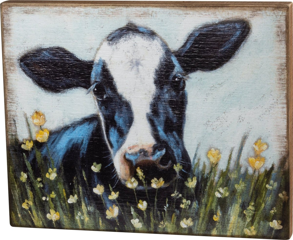 Box Sign - Cow - Primitives by Kathy - Dotty's Farmhouse