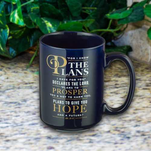 Coffee Mug - For I Know the Plans - Jeremiah 29:11 - Coffee Tea Cup - Dotty's Farmhouse