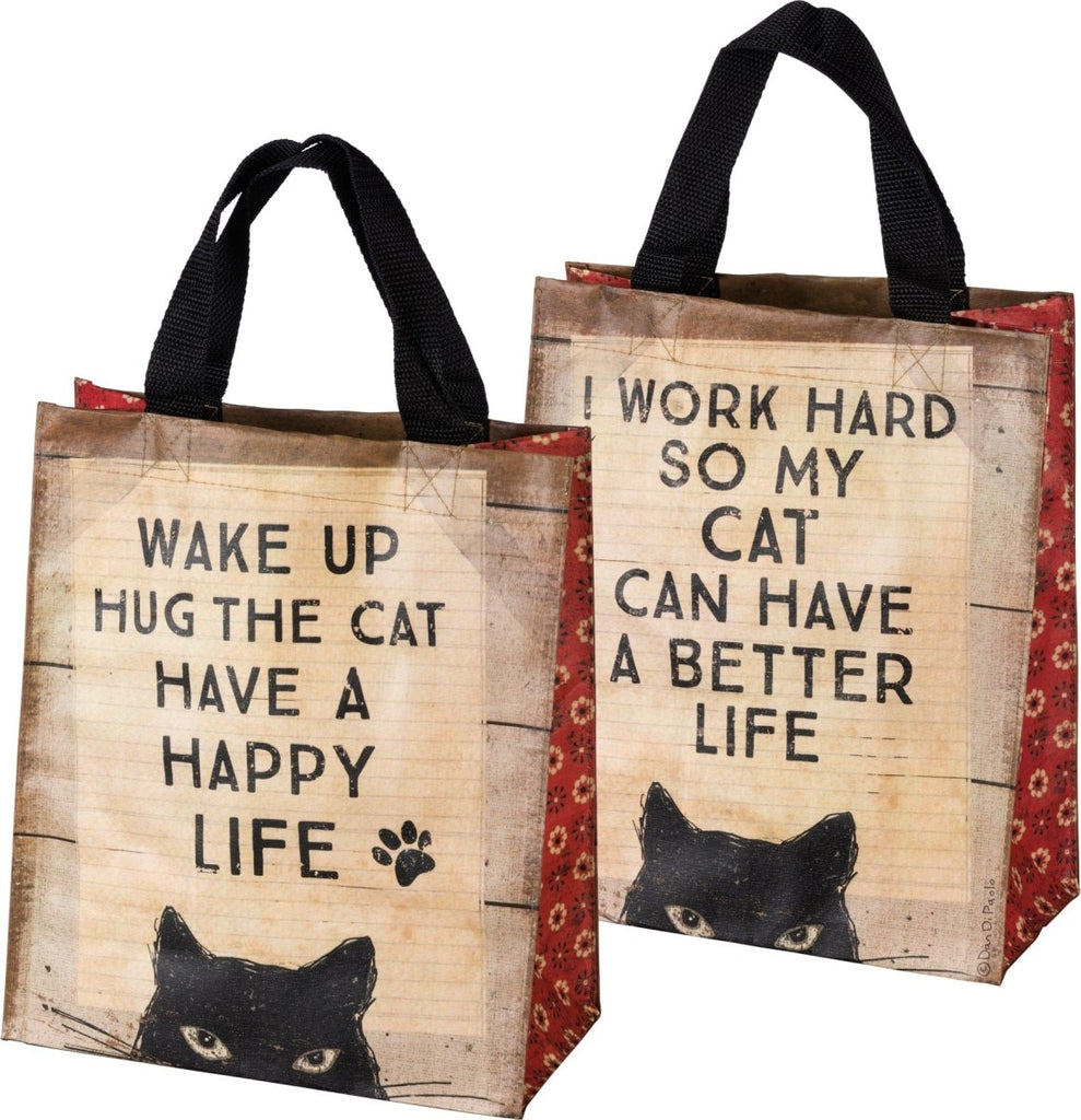 Daily Tote - Hug The Cat - Primitives by Kathy - Dotty's Farmhouse