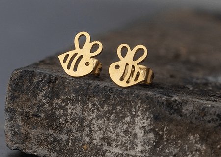 Earrings - Bumble Bee - Silver or Gold Plated - Dotty's Farmhouse