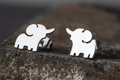 Earrings - Elephant - Silver or Gold Plated - Dotty's Farmhouse