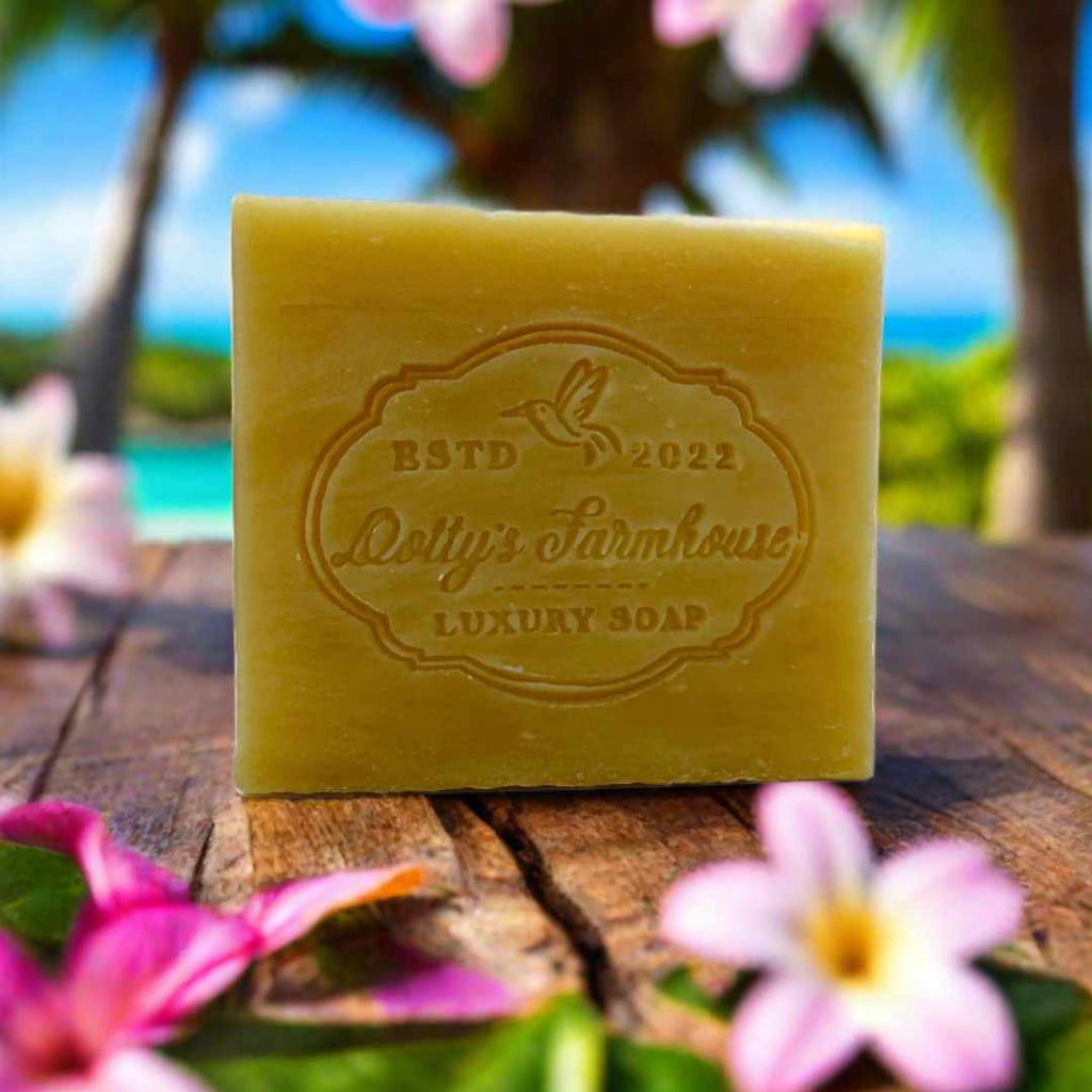 Exotic Paradise Goat Milk Soap - Tropical Bliss in Every Lather (4.5 oz bar) - Dotty's Farmhouse