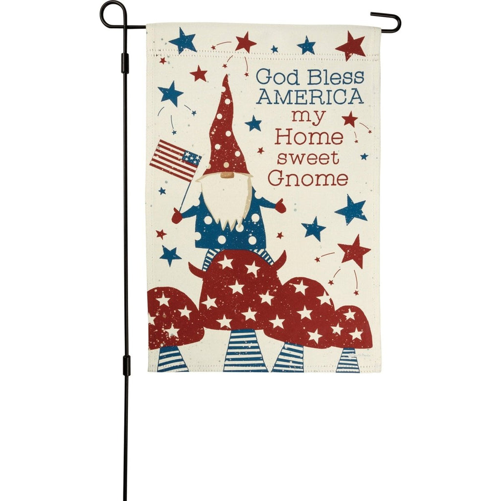 Garden Flag - America My Home Sweet Gnome - Primitives by Kathy - Dotty's Farmhouse