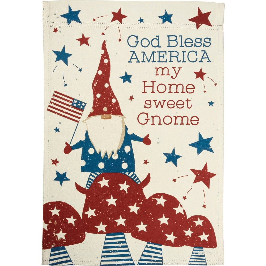 Garden Flag - America My Home Sweet Gnome - Primitives by Kathy - Dotty's Farmhouse