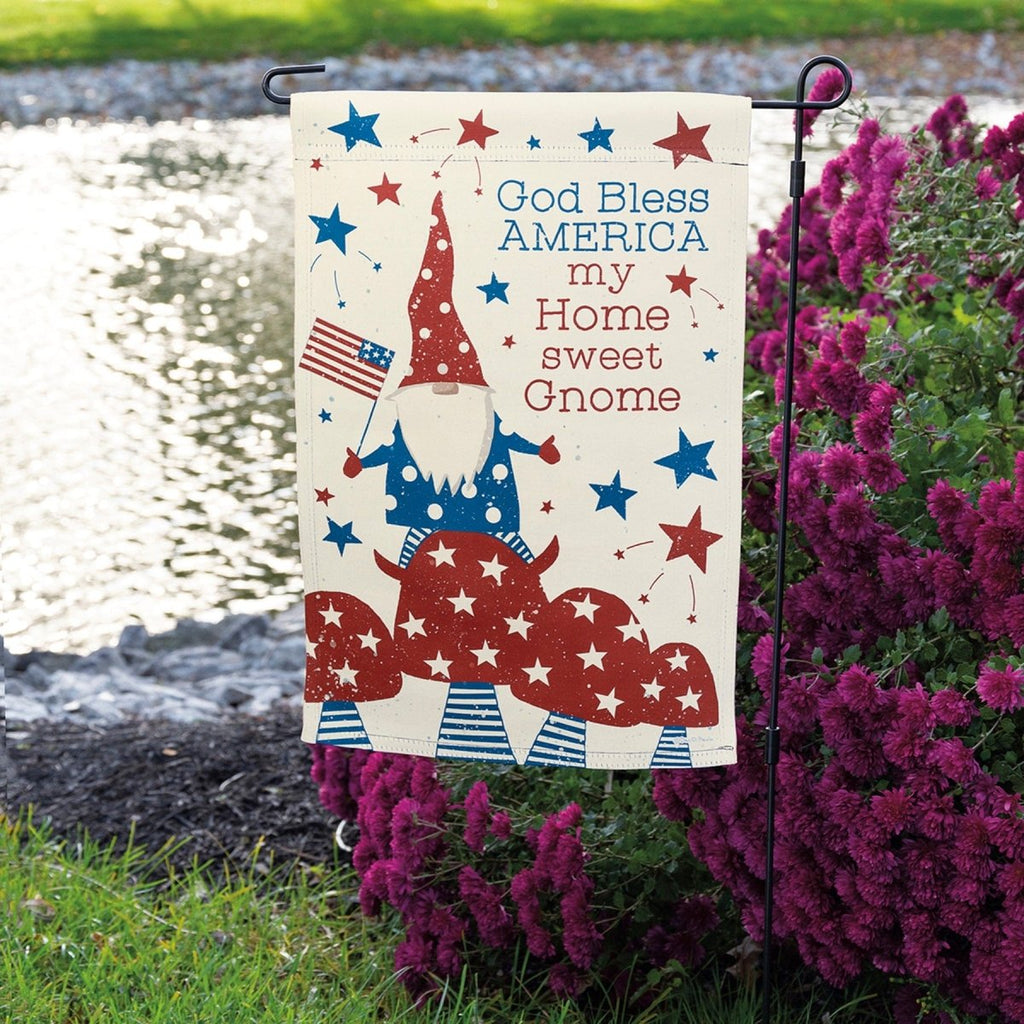 Garden Flag - America My Home Sweet Gnome - Primitives by Kathy - Dotty's Farmhouse