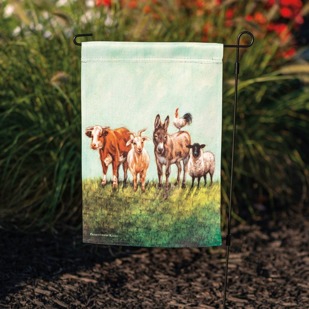 Garden Flag - Animal Family - Primitives by Kathy - Dotty's Farmhouse