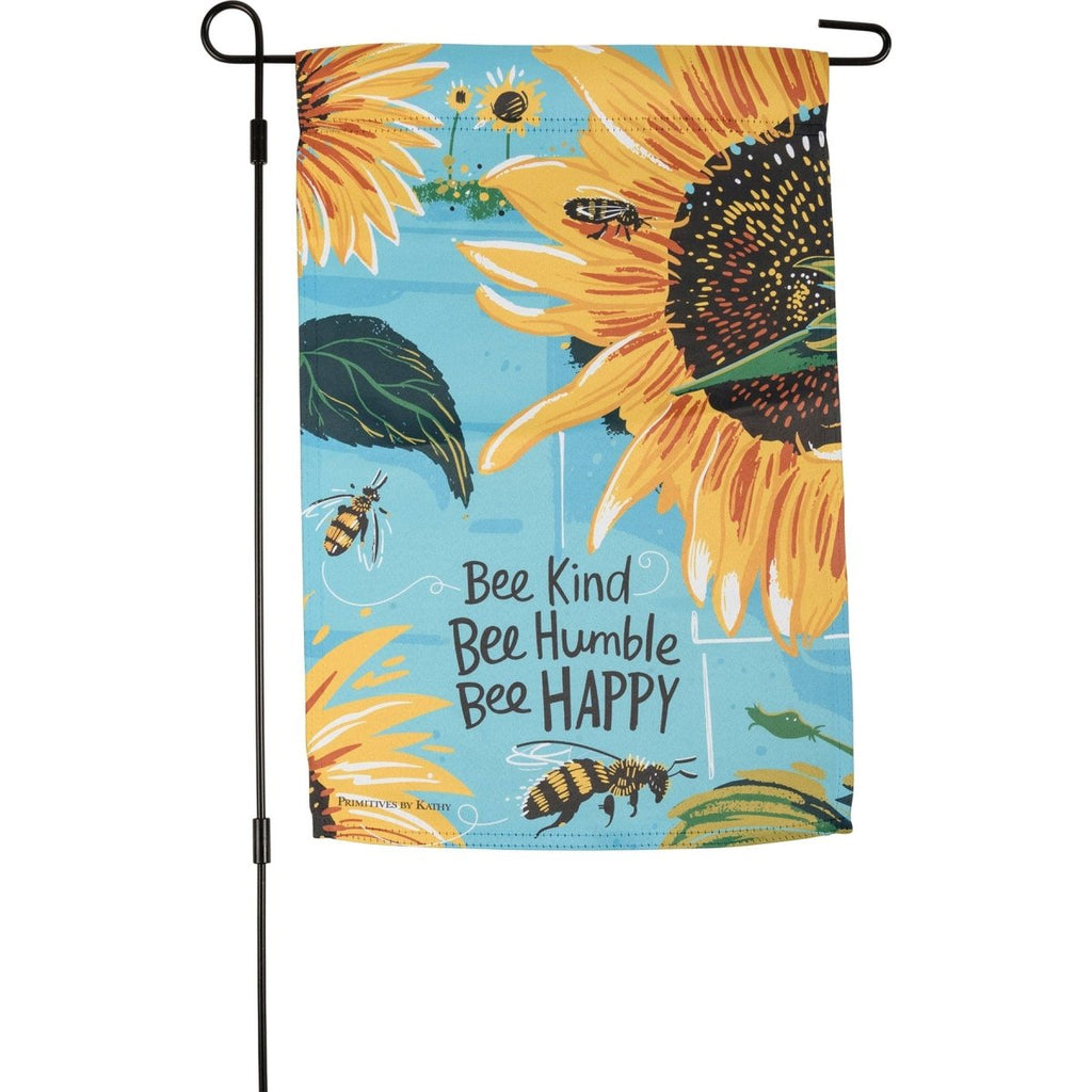 Garden Flag - Bee Kind Bee Humble Be Happy - Primitives by Kathy - Dotty's Farmhouse