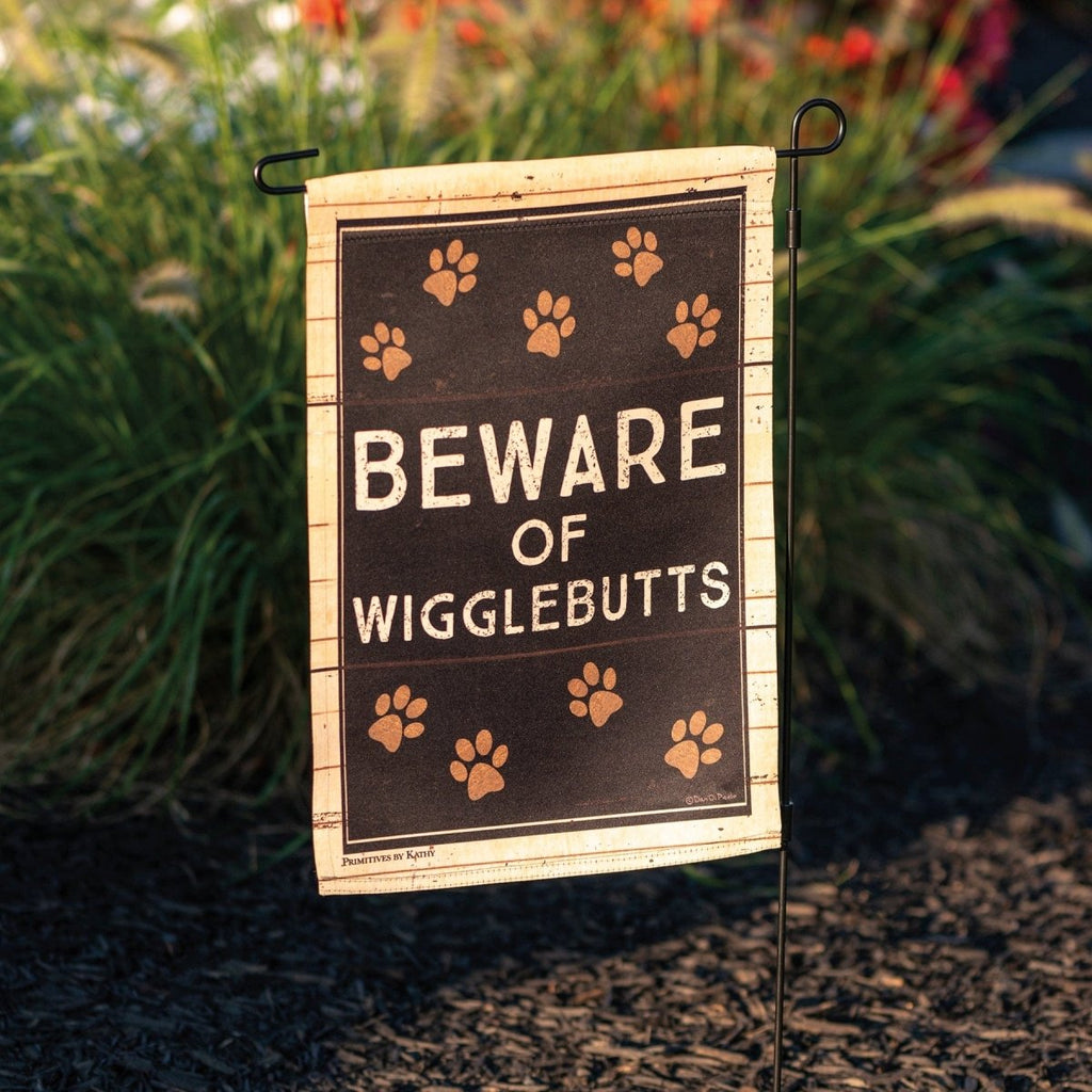 Garden Flag - Beware Of Wigglebutts - Dotty's Farmhouse