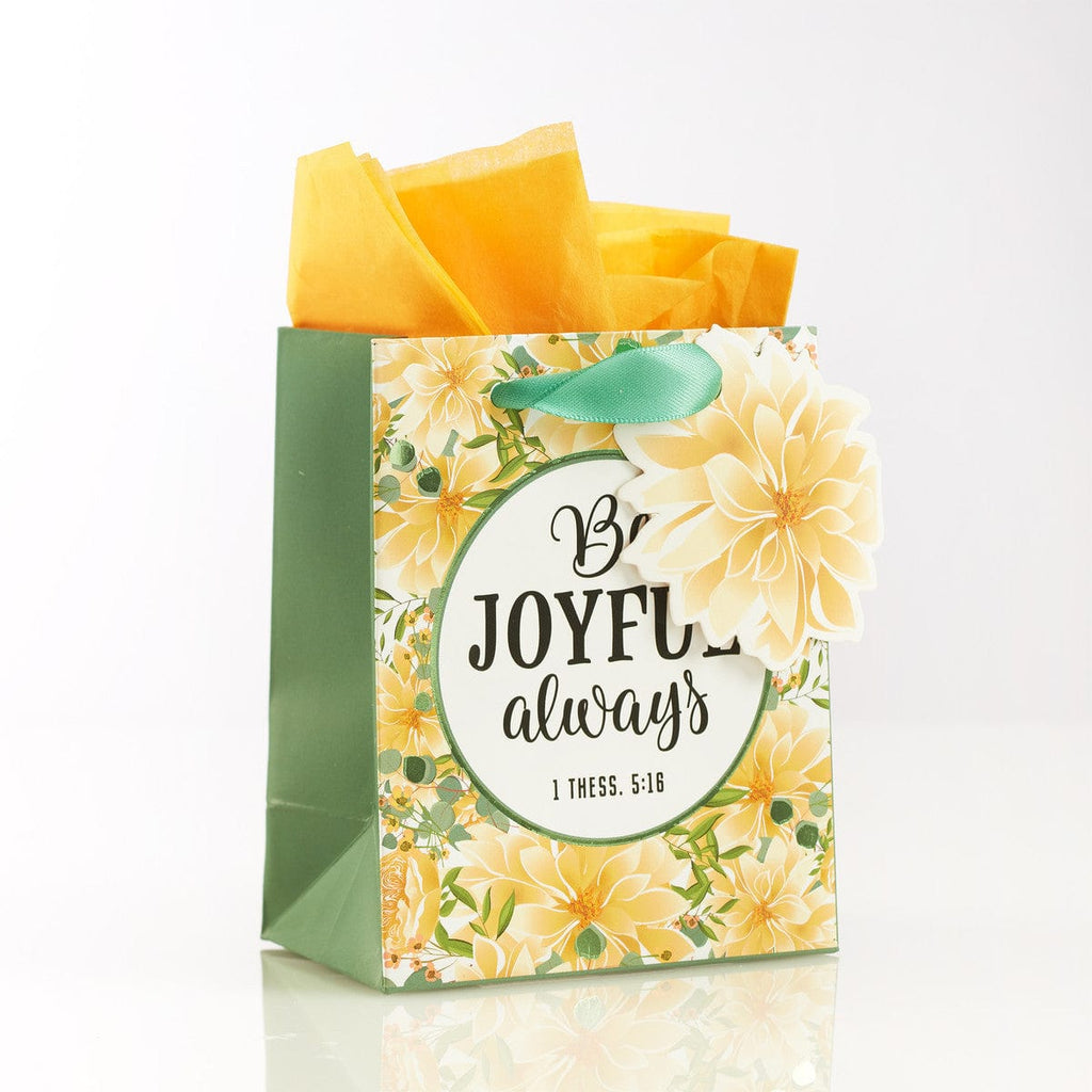 Gift Bag - Extra Small - Be Joyful Always - With Tissue Paper - Dotty's Farmhouse