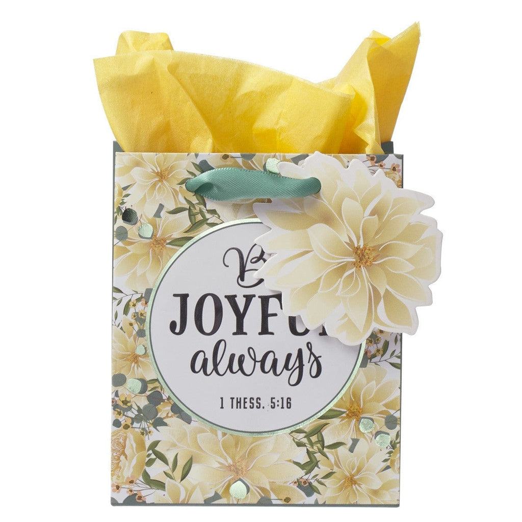 Gift Bag - Extra Small - Be Joyful Always - With Tissue Paper - Dotty's Farmhouse