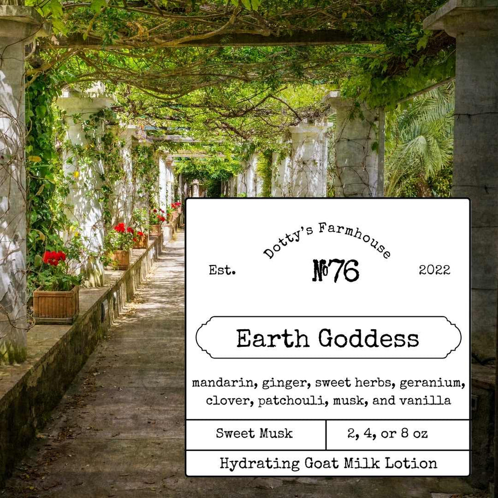 Goat Milk Lotion - No. 76 - Earth Goddess - Hydrating Moisturizer - Dotty's Farmhouse