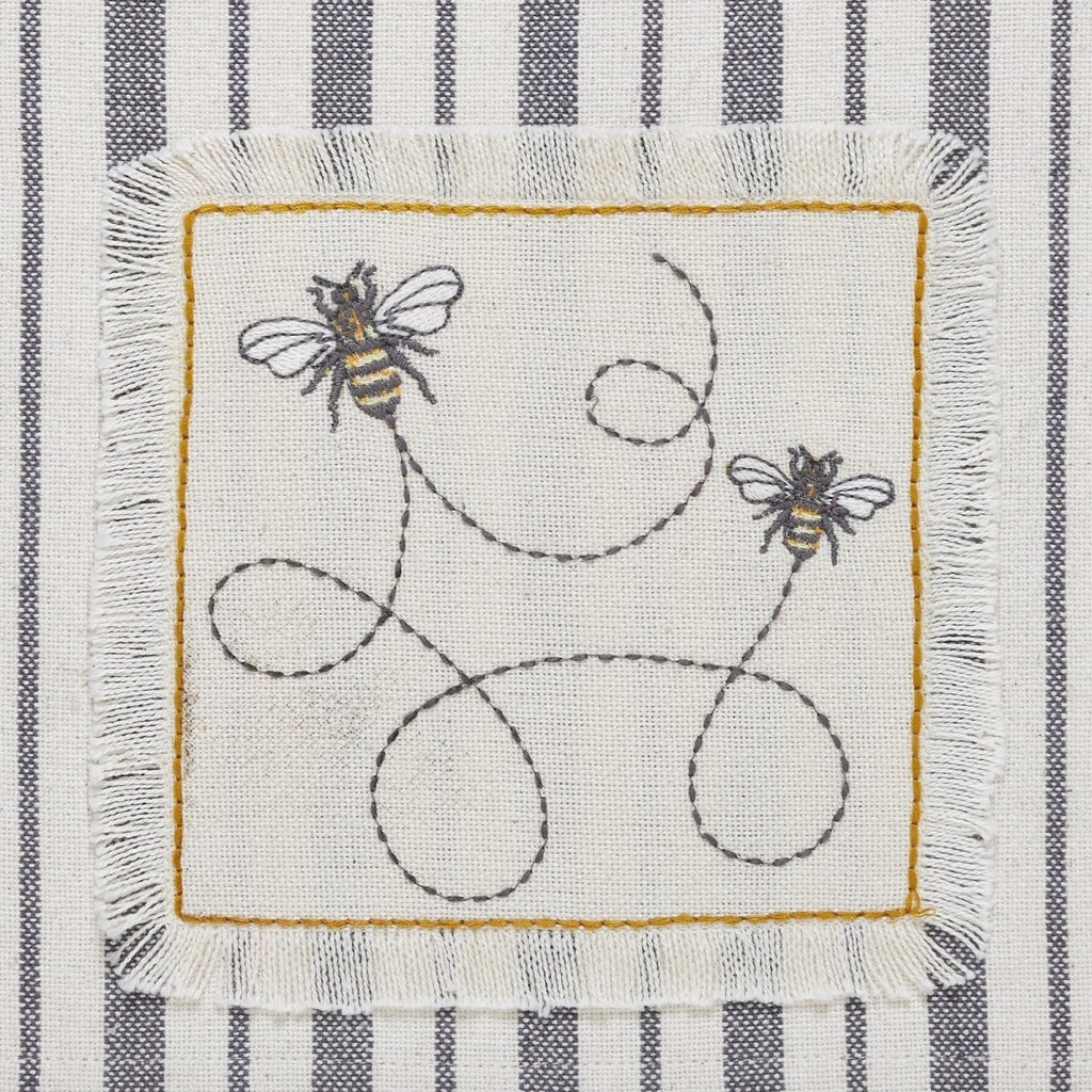 Kitchen Towel - Embroidered Bee Kitchen Tea Towels - 4 Patterns - Dotty's Farmhouse