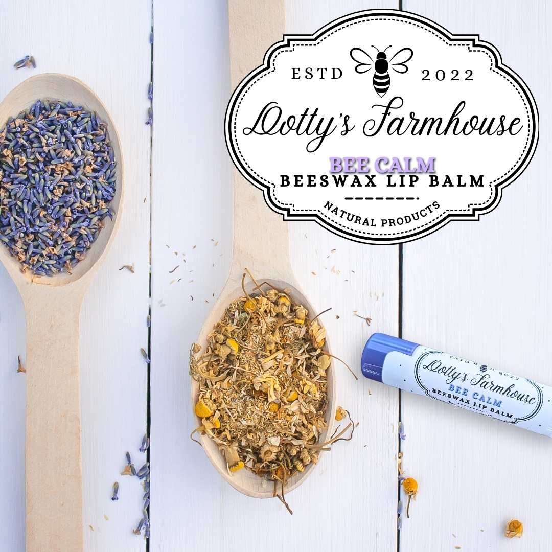 Lip Balm - Natural Beeswax Lip Balm - Bee Calm - Dotty's Farmhouse