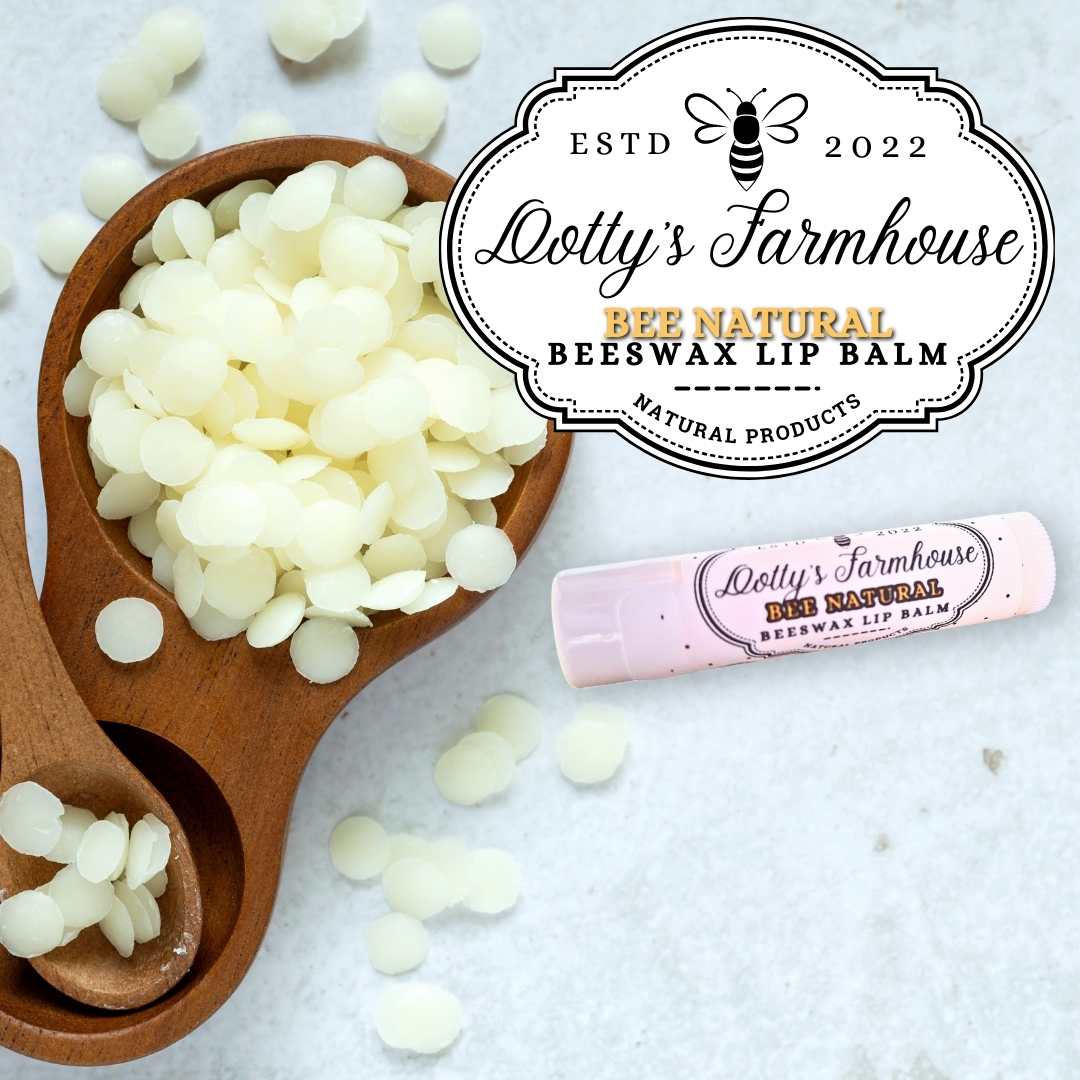 Lip Balm - Natural Beeswax Lip Balm - Bee Natural - Unscented - Dotty's Farmhouse