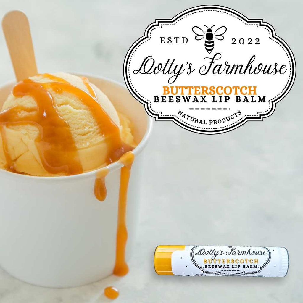 Lip Balm - Natural Beeswax Lip Balm - Butterscotch - Dotty's Farmhouse
