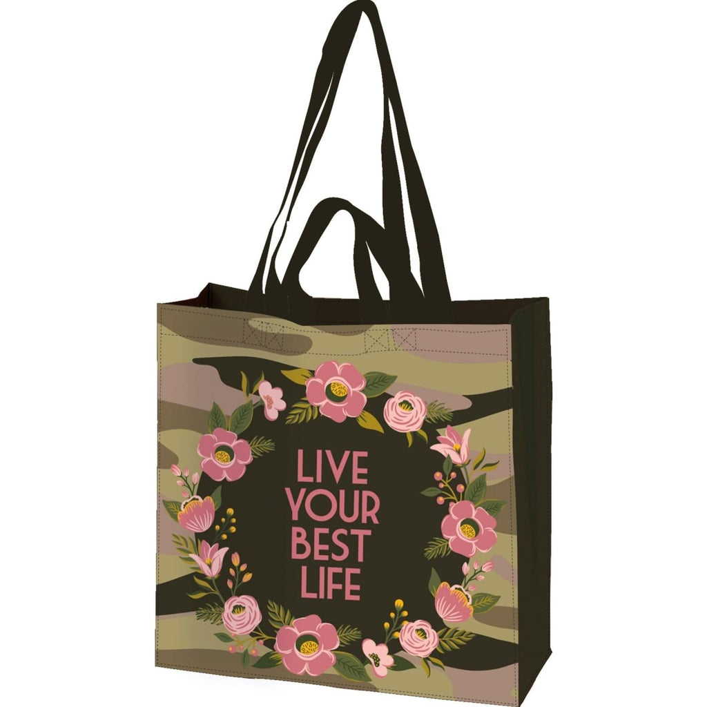 Market Tote - Live Your Best Life - Primitives by Kathy - Dotty's Farmhouse