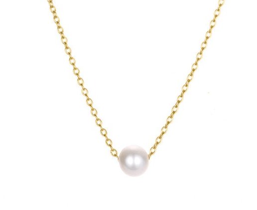 Necklace - Single Pearl - Gold, Rose Gold, Silver - Dotty's Farmhouse