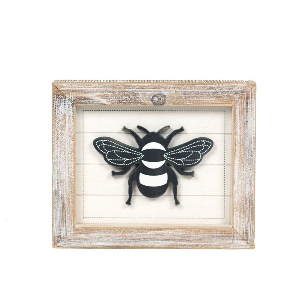 Reversible Bee/Honey Two - Sided Wood Framed Decor (Orange Blossom Wild Honey Cozy...) - Adams & Co - Dotty's Farmhouse