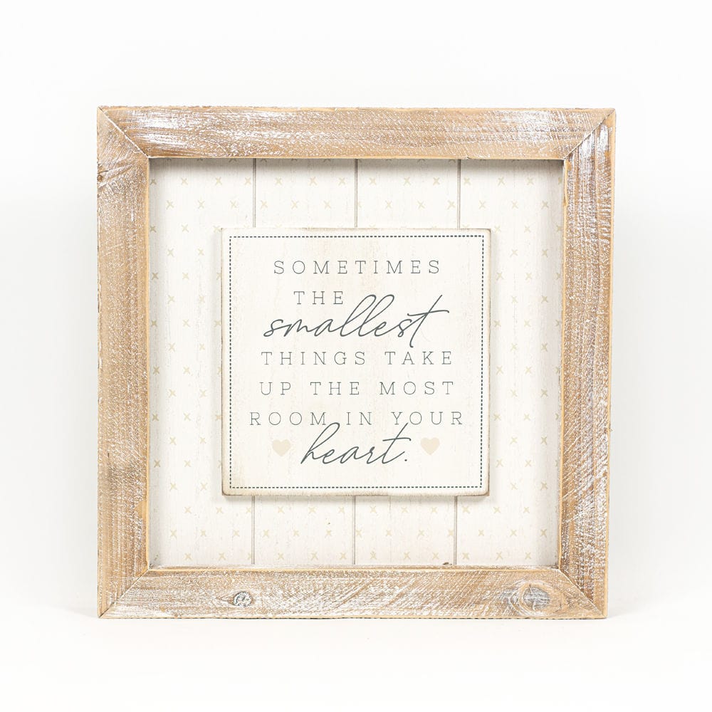 Reversible Smallest Things/Love Two - Sided Wood Framed Decor (Sometimes the smallest things...) - Adams & Co - Dotty's Farmhouse