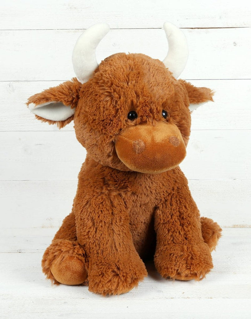 Scottish Highland Cow Super Soft Toy - Large Brown - 12" - Jomanda - Dotty's Farmhouse