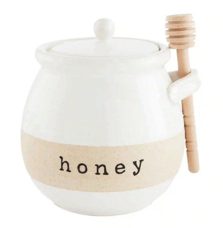 Stoneware - Farm Honey Jar Set - Mud Pie - Dotty's Farmhouse