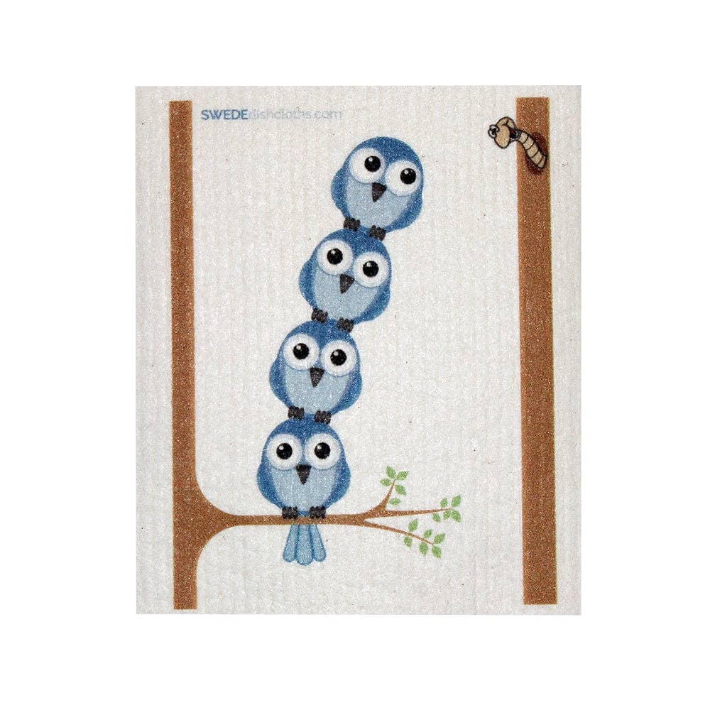 Swedish Dishcloth - Bluebirds in Tree - SWEDEdishcloths - Dotty's Farmhouse