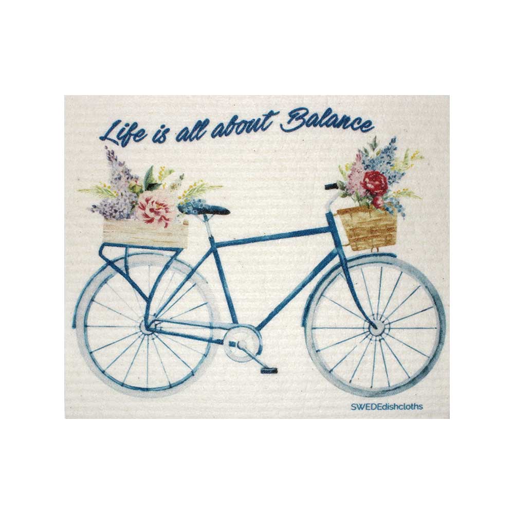Swedish Dishcloth - Life Balance Bike - SWEDEdishcloths - Dotty's Farmhouse