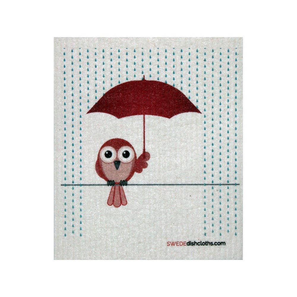 Swedish Dishcloth - Redbird in Rain - SWEDEdishcloths - Dotty's Farmhouse